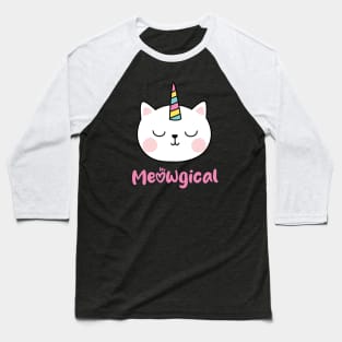 MEOWGICAL UNICORN CAT kitty Baseball T-Shirt